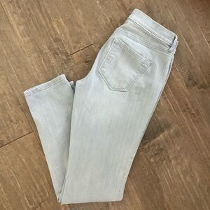 LOFT Women's Straight Leg Modern Skinny Jeans in Light Gray